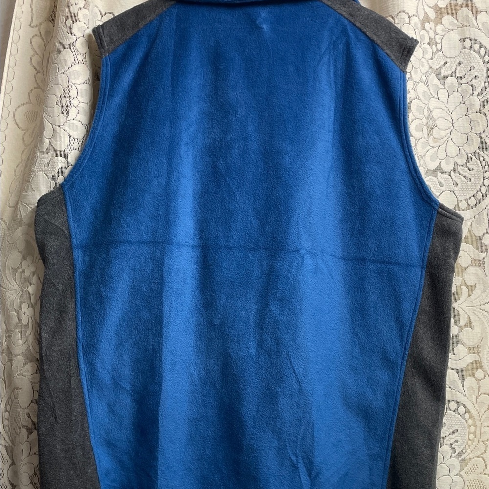 Columbia Royal Blue and Charcoal Vest with Zip Front Pockets - Picture 5 of 7